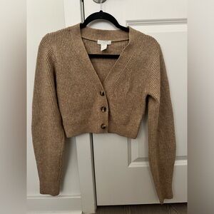 Cropped button up cardigan